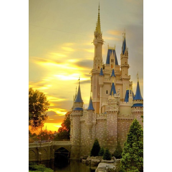 Disney Sunset Cinderella’s Castle Diy Painting Kit